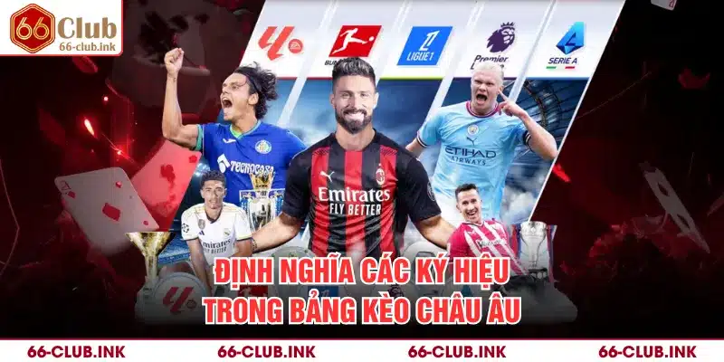 Định nghĩa các ký hiệu trong bảng kèo châu Âu